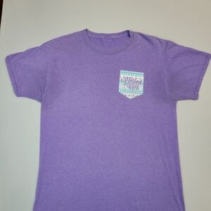 Blessed Girl Purple "I'm Fawned Of Jesus"  DeerPurple T-Shirt with Pocket Design